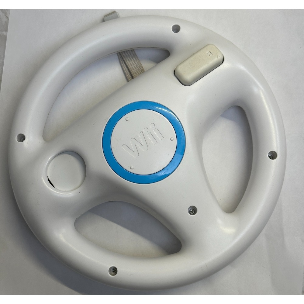 Nintendo Wii Wheel Steering Wheel + Wii Remote Controller White and Blue - Picture 2 of 14